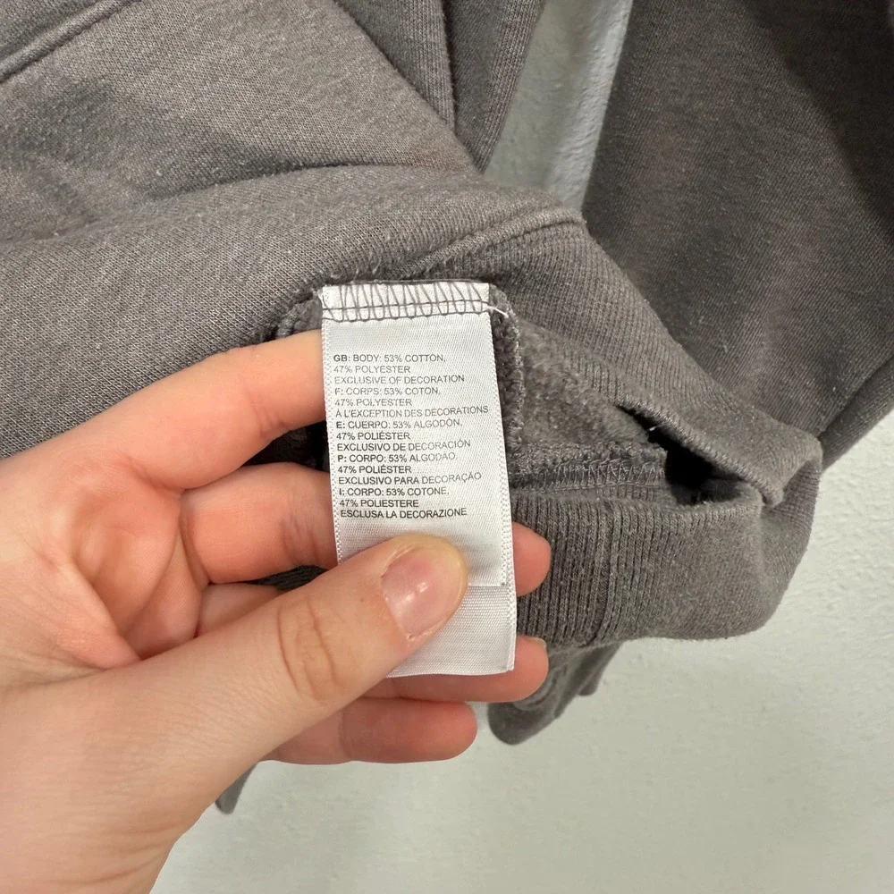 The North Face Mens Gray Logo Pullover Hoodie Sweatshirt Size Small S‎